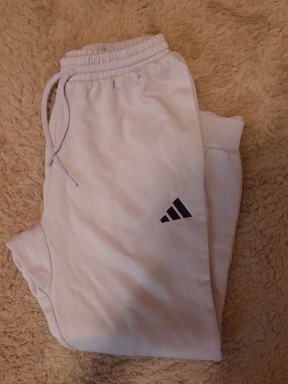 adidas Mens Pale Purple Joggers with Black Logo